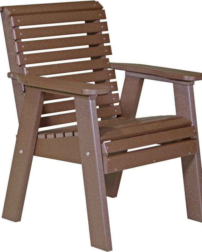 LuxCraft 2 foot Plain Poly Bench Chestnut Brown