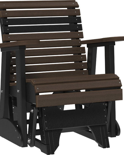 LuxCraft 2 foot Plain Poly Glider Brazilian Walnut & Black