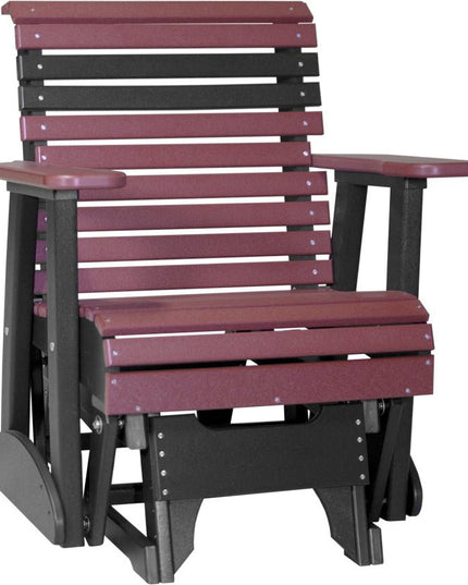 LuxCraft 2 foot Plain Poly Glider Cherrywood & Black