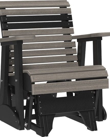 LuxCraft 2 foot Plain Poly Glider Coastal Gray & Black