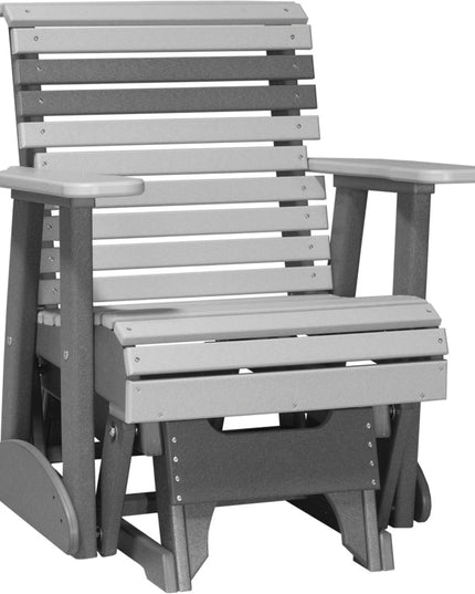 LuxCraft 2 foot Plain Poly Glider Dove Gray & Slate