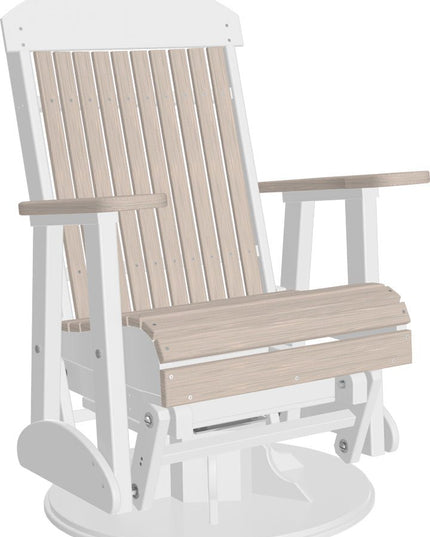 LuxCraft 2 foot Swivel Classic Poly Glider Birch & White