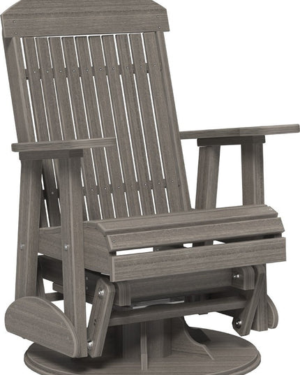 LuxCraft 2 foot Swivel Classic Poly Glider Coastal Gray