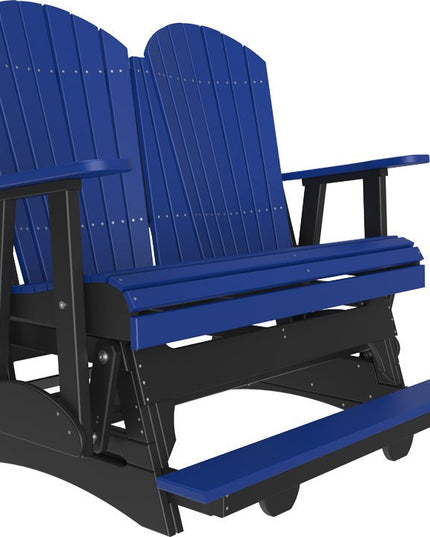 LuxCraft 4 foot Adirondack Poly Balcony Glider Blue & Black