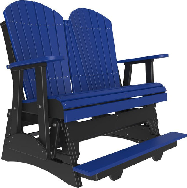 LuxCraft 4 foot Adirondack Poly Balcony Glider Blue & Black