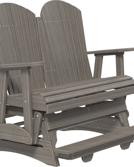 LuxCraft 4 foot Adirondack Poly Balcony Glider Coastal Gray