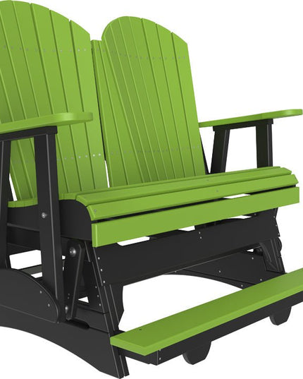 LuxCraft 4 foot Adirondack Poly Balcony Glider Lime Green & Black