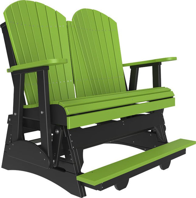 LuxCraft 4 foot Adirondack Poly Balcony Glider Lime Green & Black