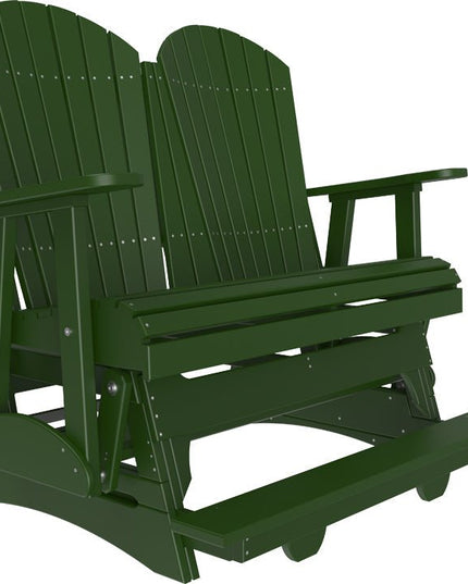 LuxCraft 4 foot Adirondack Poly Balcony Glider Green
