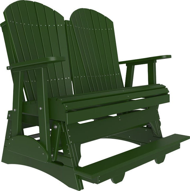 LuxCraft 4 foot Adirondack Poly Balcony Glider Green