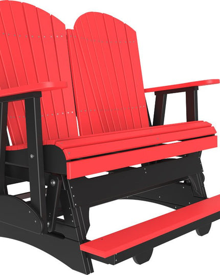 LuxCraft 4 foot Adirondack Poly Balcony Glider Red & Black