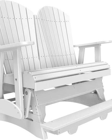 LuxCraft 4 foot Adirondack Poly Balcony Glider White