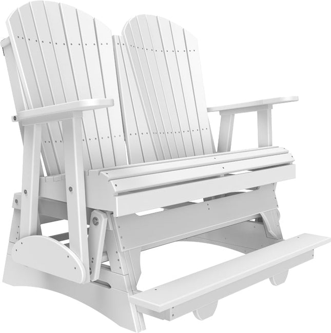 LuxCraft 4 foot Adirondack Poly Balcony Glider White