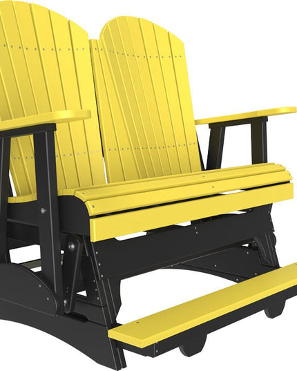 LuxCraft 4 foot Adirondack Poly Balcony Glider Yellow & Black