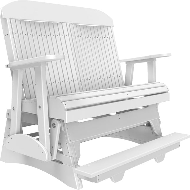 LuxCraft 4 foot Classic Poly Balcony Glider White
