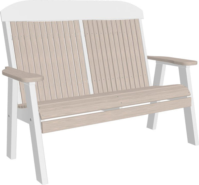 LuxCraft 4 foot Classic Poly Bench Birch & White