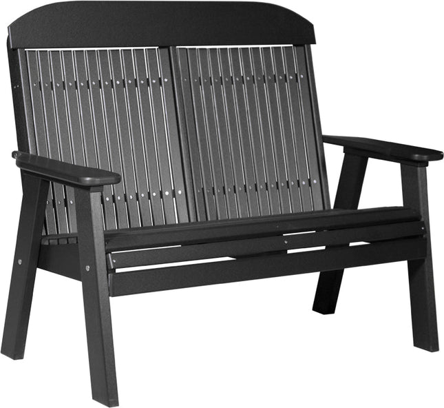 LuxCraft 4 foot Classic Poly Bench Black