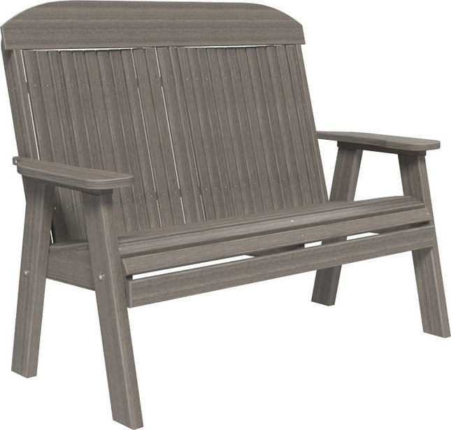 LuxCraft 4 foot Classic Poly Bench Coastal Gray