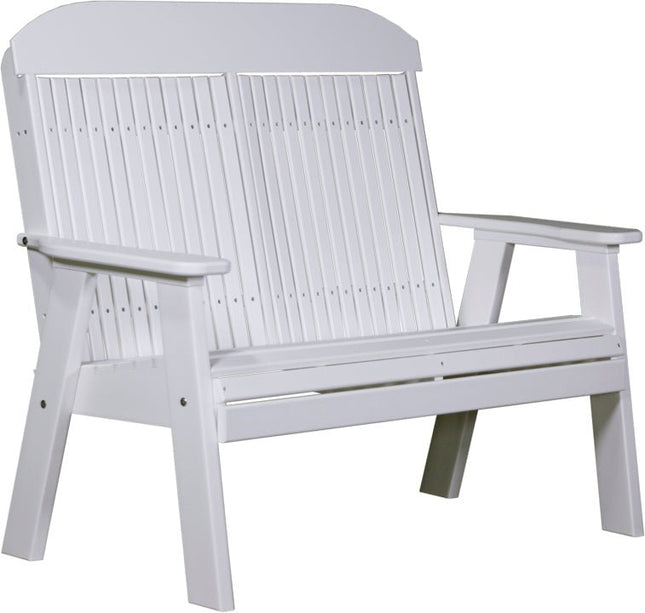 LuxCraft 4 foot Classic Poly Bench White