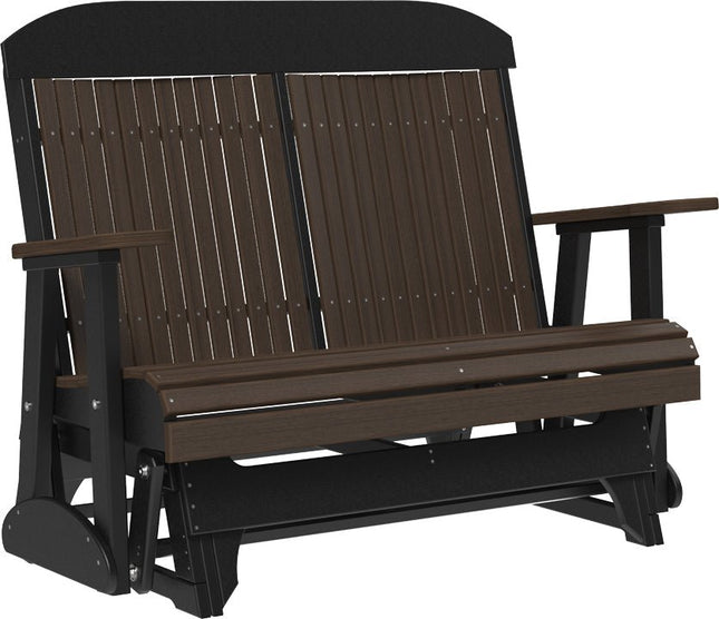 LuxCraft 4 foot Classic Poly Glider Brazilian Walnut & Black