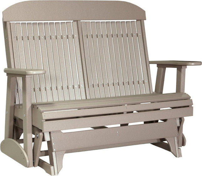 LuxCraft 4 foot Classic Poly Glider Weatherwood