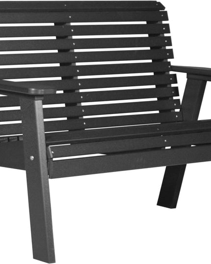 LuxCraft 4 foot Plain Poly Bench Black