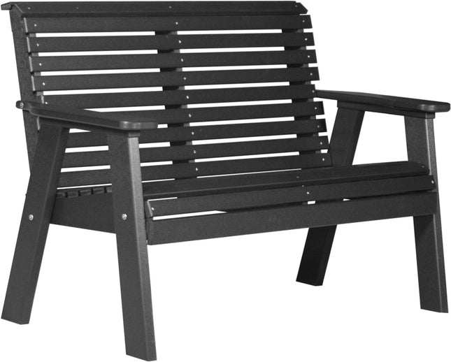 LuxCraft 4 foot Plain Poly Bench Black