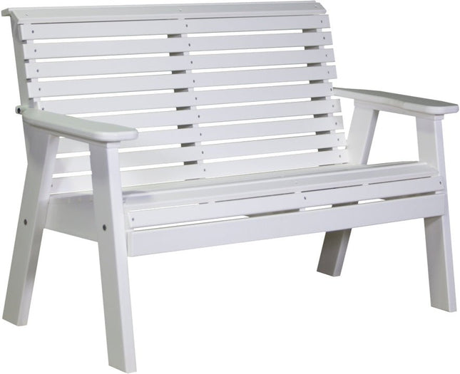 LuxCraft 4 foot Plain Poly Bench White