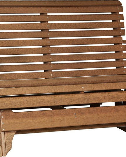 LuxCraft 4 foot Plain Poly Glider Antique Mahogany