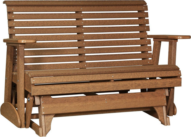 LuxCraft 4 foot Plain Poly Glider Antique Mahogany