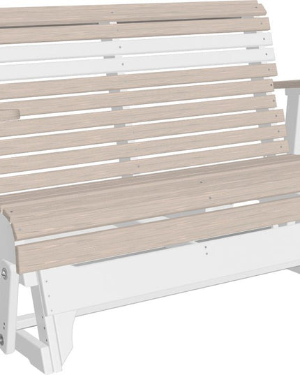 LuxCraft 4 foot Plain Poly Glider Birch & White