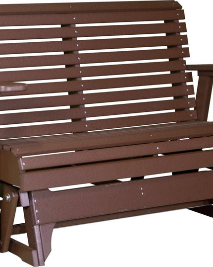 LuxCraft 4 foot Plain Poly Glider Chestnut Brown