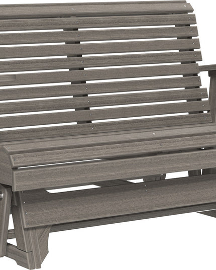 LuxCraft 4 foot Plain Poly Glider Coastal Gray