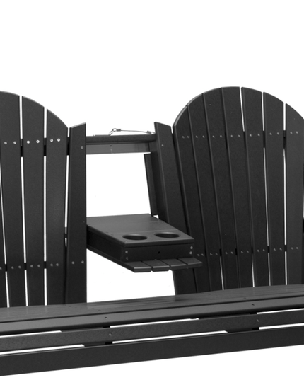 LuxCraft 5' Adirondack Poly Swing (Black)