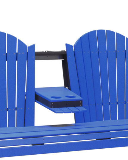 LuxCraft 5' Adirondack Poly Swing (Blue & Black)
