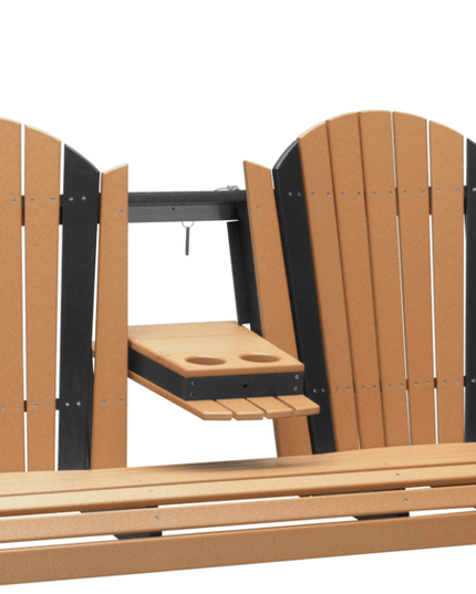 LuxCraft 5' Adirondack Poly Swing (Tangerine & Black)