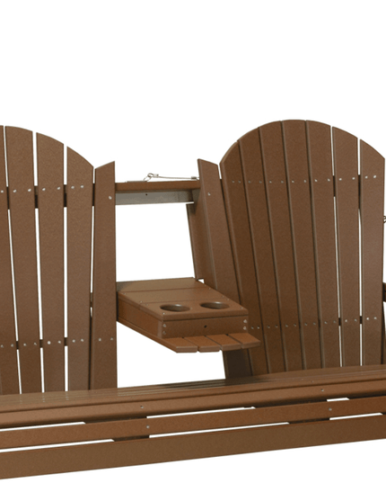 LuxCraft 5' Adirondack Poly Swing (Chestnut Brown)