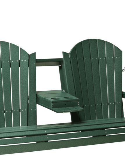 LuxCraft 5' Adirondack Poly Swing (Green)