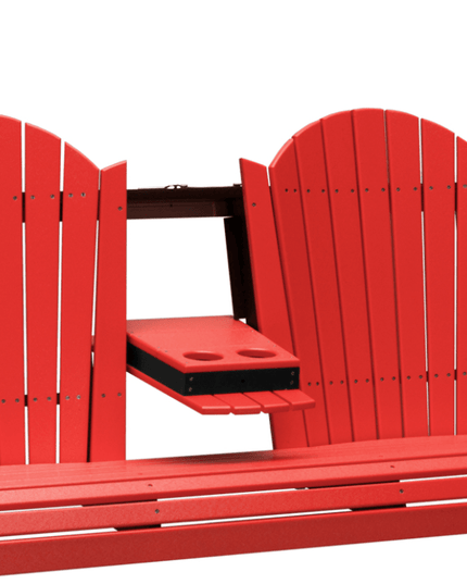 LuxCraft 5' Adirondack Poly Swing (Red & Black)