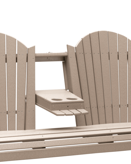 LuxCraft 5' Adirondack Poly Swing (Weatherwood)