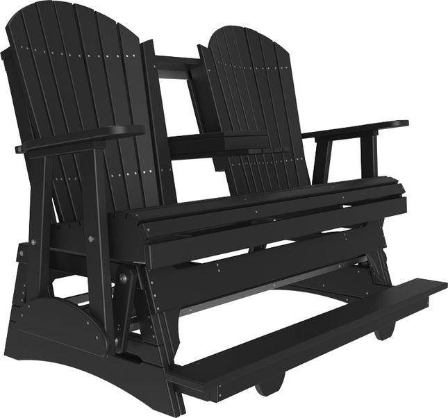5' Adirondack Poly Balcony Glider Black