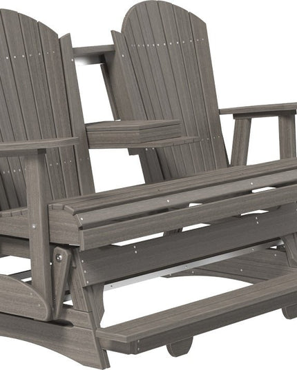 5' Adirondack Poly Balcony Glider Coastal Gray