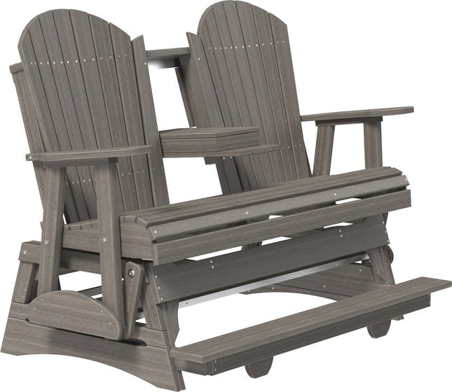 5' Adirondack Poly Balcony Glider Coastal Gray