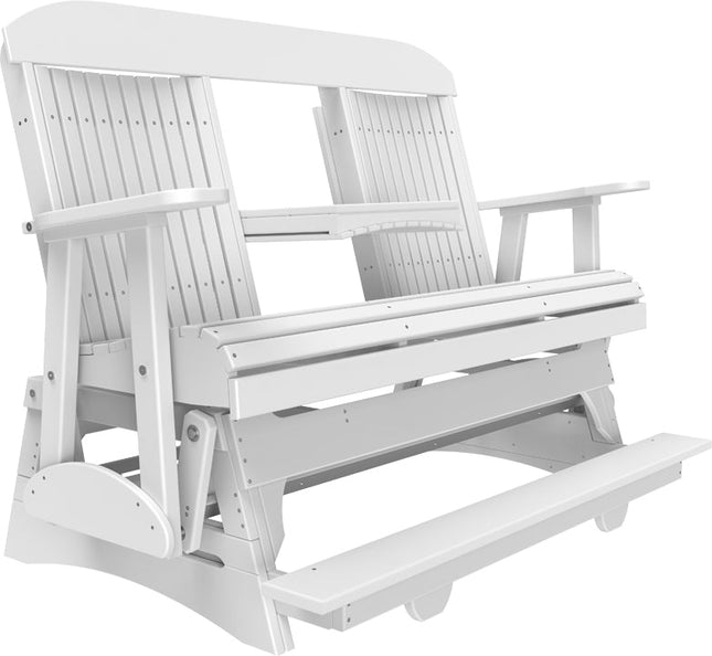 LuxCraft 5 foot Classic Poly Balcony Glider White