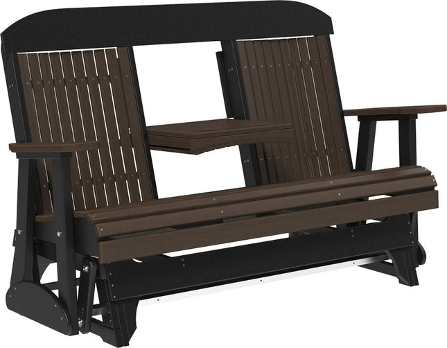 LuxCraft 5 foot Classic Poly Glider Brazilian Walnut & Black