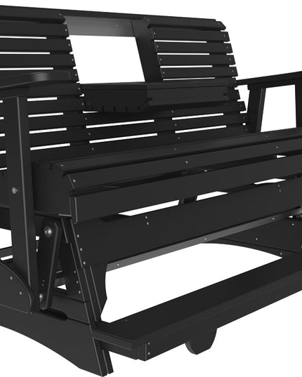 LuxCraft 5 foot Plain Poly Balcony Glider Black
