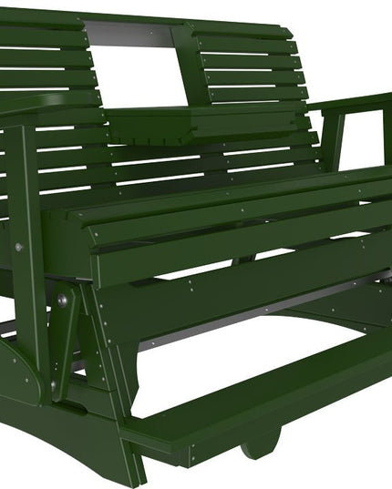 LuxCraft 5 foot Plain Poly Balcony Glider Green
