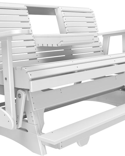 LuxCraft 5 foot Plain Poly Balcony Glider White