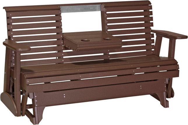 LuxCraft 2 foot Swivel Classic Poly Glider Chestnut Brown