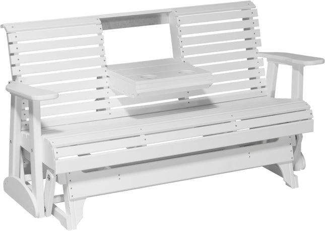 LuxCraft 2 foot Swivel Classic Poly Glider White